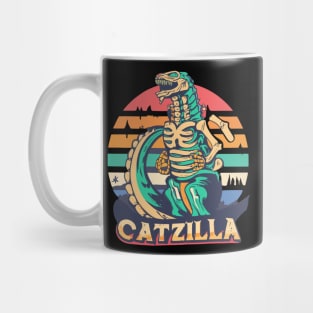 Catzilla Cat Skeleton Mug